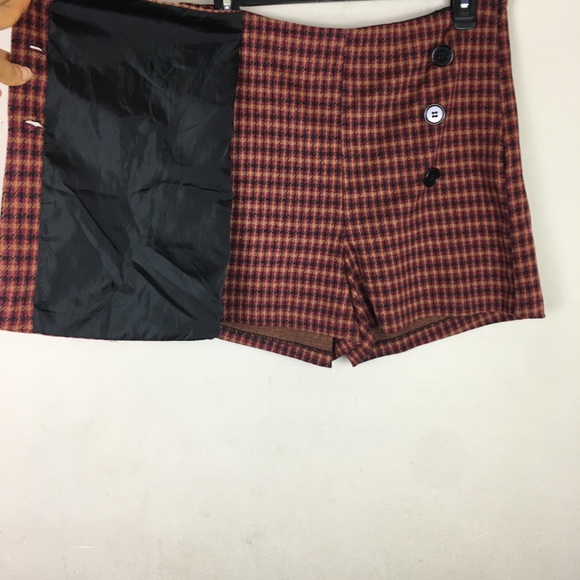 Love Tree Sierra Rust plaid skort - Picture 3 of 8